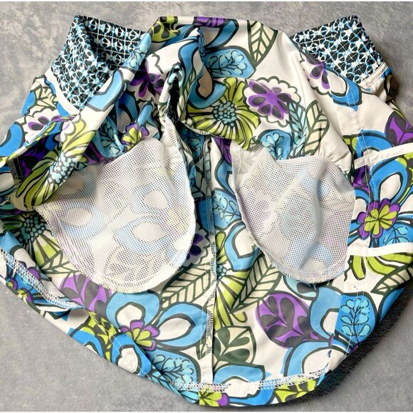 Athleta womens swim skirt L bright floral mesh pocket summer watersports lake - Picture 5 of 8